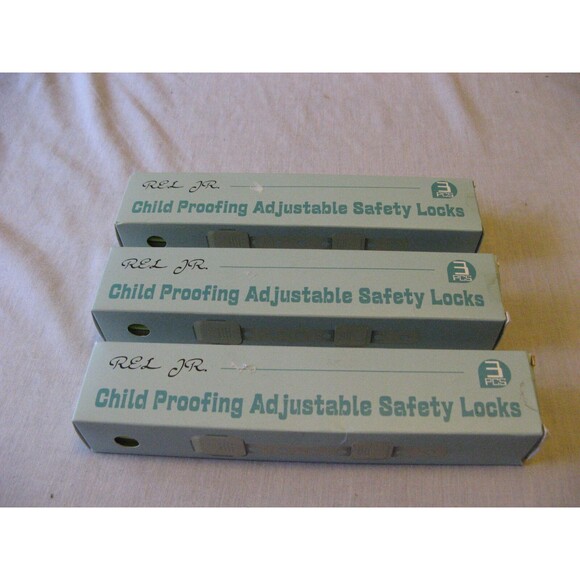 R&L Jr Child Proofing Adjustable Safety Locks 3 Boxes & 9 Total Locks ALL NEW - Picture 1 of 5